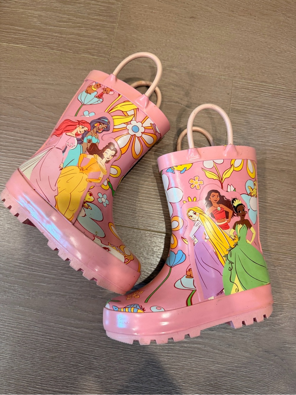 Disney Pink Princesses Kids Rain Boots